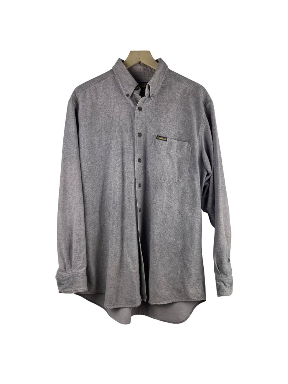 Woolrich Mens Button-Up Flannel Shirt Gray Size XL Long Sleeve Casual Outdoor